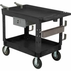 Global Industrial™ Utility Cart w/2 Shelves & 8" Casters, 44"L x 25-1/2"W x 32-1/2"H, Black -Utility Carts Elegant store 800344 18