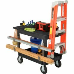 Global Industrial™ Utility Cart w/2 Shelves & 8" Casters, 44"L x 25-1/2"W x 32-1/2"H, Black -Utility Carts Elegant store 800344 20