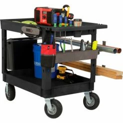 Global Industrial™ Utility Cart w/2 Shelves & 8" Casters, 44"L x 25-1/2"W x 32-1/2"H, Black -Utility Carts Elegant store 800344 22
