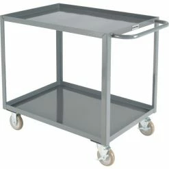 Global Industrial™ Steel Utility Cart w/2 Tray Shelves, 1200 lb. Capacity, 36"L x 24"W x 35"H