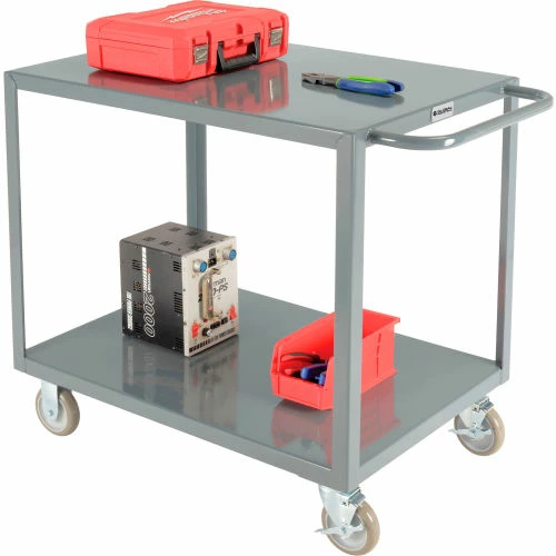 Global Industrial Steel Utility Cart w/ 2 Shelves, 1200 lb. Capacity, 36"L x 24"W x 35"H 2 Global Industrial Steel Utility Cart w/ 2 Shelves, 1200 lb. Capacity, 36"L x 24"W x 35"H - Image 2