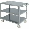 Global Industrial Steel Utility Cart w/3 Shelves, 1200 lb. Capacity, 36"L x 24"W x 35"H