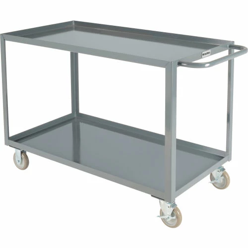 Global Industrial Steel Utility Cart w/2 Tray Shelves, 1200 lb. Capacity, 48"L x 24"W x 35"H 1 Global Industrial Steel Utility Cart w/2 Tray Shelves, 1200 lb. Capacity, 48"L x 24"W x 35"H