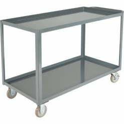 Global Industrial Steel Utility Cart w/2 Tray Shelves, 1200 lb. Capacity, 48"L x 24"W x 35"H 11 Global Industrial Steel Utility Cart w/2 Tray Shelves, 1200 lb. Capacity, 48"L x 24"W x 35"H -Utility Carts Elegant store 800461 02