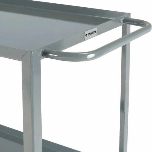 Global Industrial Steel Utility Cart w/2 Tray Shelves, 1200 lb. Capacity, 48"L x 24"W x 35"H 4 Global Industrial Steel Utility Cart w/2 Tray Shelves, 1200 lb. Capacity, 48"L x 24"W x 35"H - Image 4
