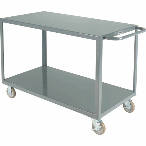 Global Industrial Steel Utility Cart w/2 Shelves, 1200 lb. Capacity, 48"L x 24"W x 35"H 1 Global Industrial Steel Utility Cart w/2 Shelves, 1200 lb. Capacity, 48"L x 24"W x 35"H