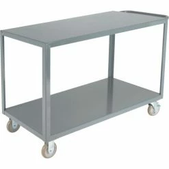 Global Industrial Steel Utility Cart w/2 Shelves, 1200 lb. Capacity, 48"L x 24"W x 35"H 11 Global Industrial Steel Utility Cart w/2 Shelves, 1200 lb. Capacity, 48"L x 24"W x 35"H -Utility Carts Elegant store 800463 02