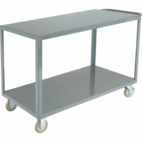 Global Industrial Steel Utility Cart w/2 Shelves, 1200 lb. Capacity, 48"L x 24"W x 35"H 3 Global Industrial Steel Utility Cart w/2 Shelves, 1200 lb. Capacity, 48"L x 24"W x 35"H - Image 3