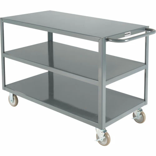 Global Industrial Steel Utility Cart w/3 Shelves, 1200 lb. Capacity, 48"L x 24"W x 35"H 1 Global Industrial Steel Utility Cart w/3 Shelves, 1200 lb. Capacity, 48"L x 24"W x 35"H