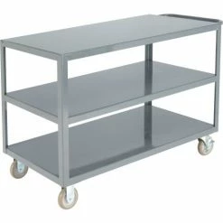 Global Industrial Steel Utility Cart w/3 Shelves, 1200 lb. Capacity, 48"L x 24"W x 35"H 11 Global Industrial Steel Utility Cart w/3 Shelves, 1200 lb. Capacity, 48"L x 24"W x 35"H -Utility Carts Elegant store 800464 02