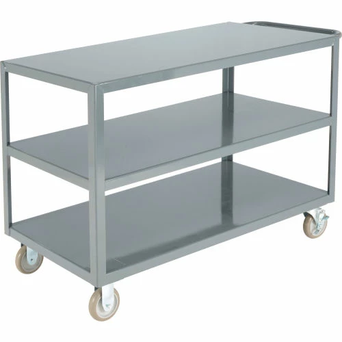 Global Industrial Steel Utility Cart w/3 Shelves, 1200 lb. Capacity, 48"L x 24"W x 35"H 3 Global Industrial Steel Utility Cart w/3 Shelves, 1200 lb. Capacity, 48"L x 24"W x 35"H - Image 3