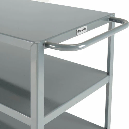 Global Industrial Steel Utility Cart w/3 Shelves, 1200 lb. Capacity, 48"L x 24"W x 35"H 4 Global Industrial Steel Utility Cart w/3 Shelves, 1200 lb. Capacity, 48"L x 24"W x 35"H - Image 4