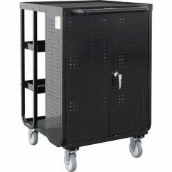 Global Industrial™ Steel Receiving Cart w/ 4 Shelves, 28"L x 31"W x 44"H, Black