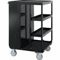 Global Industrial Steel Receiving Cart w/ 4 Shelves, 28"L x 31"W x 44"H, Black -Utility Carts Elegant store 800511 03