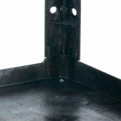 Rubbermaid® Plastic Flat Top Utility Cart, 2 Shelf, 54"Lx25"W, 5" Casters, Black -Utility Carts Elegant store 984938 05