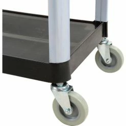 Luxor Service Cart w/3 Shelves, 200 lb. Capacity, 33-1/2"L x 16-3/4"W x 36-3/4"H, Black -Utility Carts Elegant store 987381 08
