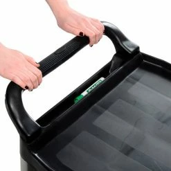 Luxor® Service Cart, Aluminum Posts, 3 Shelf, 40-1/2"Lx19-3/4"W, Black -Utility Carts Elegant store 987383 03