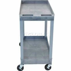 Luxor Plastic Utility Cart w/2 Shelves, 400 lb. Capacity, 35-1/4"L x 18"W x 34-1/4"H, Gray 5 Luxor Plastic Utility Cart w/2 Shelves, 400 lb. Capacity, 35-1/4"L x 18"W x 34-1/4"H, Gray -Utility Carts Elegant store 987973GY2