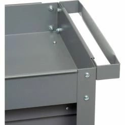 Global Industrial™ Stock Cart w/1 Drawer & 2 Shelves, 500 lb. Cap, 30"L x 16"W x 32"H, Gray -Utility Carts Elegant store 988836 08