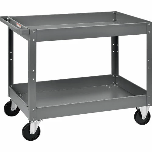 Global Industrial Steel Stock Cart w/2 Shelves, 500 lb. Capacity, 36"L x 24"W x 32"H 2 Global Industrial Steel Stock Cart w/2 Shelves, 500 lb. Capacity, 36"L x 24"W x 32"H - Image 2
