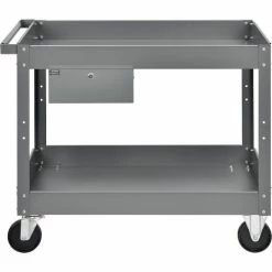 Global Industrial Stock Cart w/1 Drawer & 2 Shelves, 500 lb. Cap, 36"L x 24"W x 32"H, Gray 19 Global Industrial Stock Cart w/1 Drawer & 2 Shelves, 500 lb. Cap, 36"L x 24"W x 32"H, Gray -Utility Carts Elegant store 988841 02