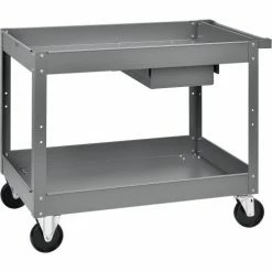 Global Industrial Stock Cart w/1 Drawer & 2 Shelves, 500 lb. Cap, 36"L x 24"W x 32"H, Gray 20 Global Industrial Stock Cart w/1 Drawer & 2 Shelves, 500 lb. Cap, 36"L x 24"W x 32"H, Gray -Utility Carts Elegant store 988841 03