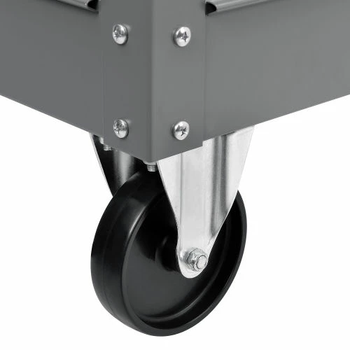 Global Industrial Stock Cart w/1 Drawer & 2 Shelves, 500 lb. Cap, 36"L x 24"W x 32"H, Gray 13 Global Industrial Stock Cart w/1 Drawer & 2 Shelves, 500 lb. Cap, 36"L x 24"W x 32"H, Gray - Image 13