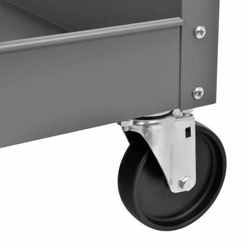 Global Industrial Stock Cart w/1 Drawer & 2 Shelves, 500 lb. Cap, 36"L x 24"W x 32"H, Gray 14 Global Industrial Stock Cart w/1 Drawer & 2 Shelves, 500 lb. Cap, 36"L x 24"W x 32"H, Gray - Image 14