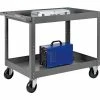 Global Industrial™ Steel Stock Cart w/2 Shelves, 800 lb. Capacity, 36"L x 24"W x 32"H