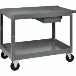 Global Industrial Stock Cart w/1 Drawer & 2 Shelves, 800 lb. Cap, 36"L x 24"W x 32"H, Gray 20 Global Industrial Stock Cart w/1 Drawer & 2 Shelves, 800 lb. Cap, 36"L x 24"W x 32"H, Gray -Utility Carts Elegant store 988844 03