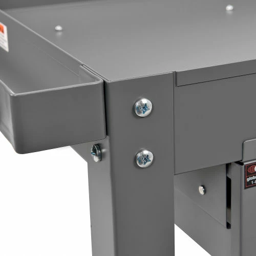 Global Industrial Stock Cart w/1 Drawer & 2 Shelves, 800 lb. Cap, 36"L x 24"W x 32"H, Gray 11 Global Industrial Stock Cart w/1 Drawer & 2 Shelves, 800 lb. Cap, 36"L x 24"W x 32"H, Gray - Image 11