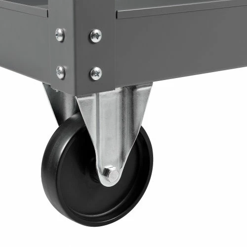 Global Industrial Stock Cart w/1 Drawer & 2 Shelves, 800 lb. Cap, 36"L x 24"W x 32"H, Gray 13 Global Industrial Stock Cart w/1 Drawer & 2 Shelves, 800 lb. Cap, 36"L x 24"W x 32"H, Gray - Image 13