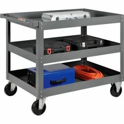 Global Industrial™ Steel Stock Cart w/3 Shelves, 800 lb. Capacity, 36"L x 24"W x 32"H