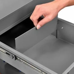 Global Industrial™ Stock Cart w/2 Drawers & 2 Shelves, 800 lb. Cap, 36"L x 24"W x 32"H, Gray -Utility Carts Elegant store 988846 07