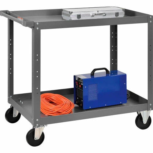 Global Industrial Steel Stock Cart w/2 Shelves, 500 lb. Capacity, 36"L x 24"W x 36"H 1 Global Industrial Steel Stock Cart w/2 Shelves, 500 lb. Capacity, 36"L x 24"W x 36"H