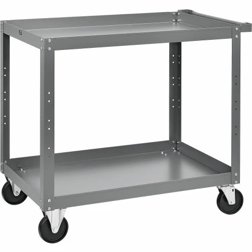 Global Industrial Steel Stock Cart w/2 Shelves, 500 lb. Capacity, 36"L x 24"W x 36"H 4 Global Industrial Steel Stock Cart w/2 Shelves, 500 lb. Capacity, 36"L x 24"W x 36"H - Image 4