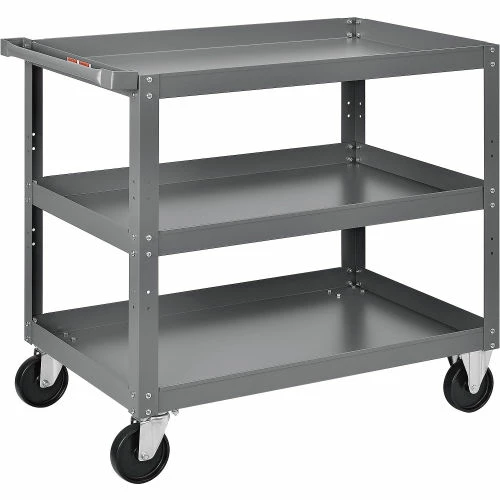 Global Industrial Steel Stock Cart w/3 Shelves, 800 lb. Capacity, 36"L x 24"W x 36"H 2 Global Industrial Steel Stock Cart w/3 Shelves, 800 lb. Capacity, 36"L x 24"W x 36"H - Image 2