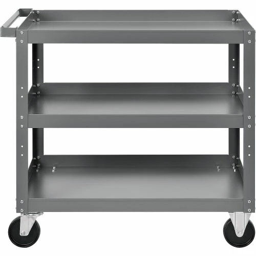 Global Industrial Steel Stock Cart w/3 Shelves, 800 lb. Capacity, 36"L x 24"W x 36"H 3 Global Industrial Steel Stock Cart w/3 Shelves, 800 lb. Capacity, 36"L x 24"W x 36"H - Image 3