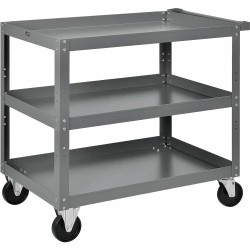 Global Industrial Steel Stock Cart w/3 Shelves, 800 lb. Capacity, 36"L x 24"W x 36"H 4 Global Industrial Steel Stock Cart w/3 Shelves, 800 lb. Capacity, 36"L x 24"W x 36"H - Image 4