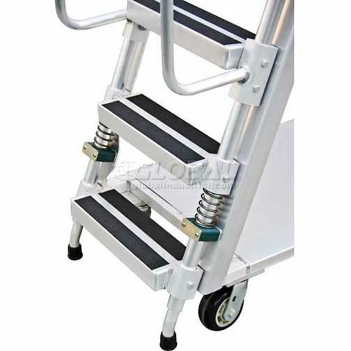 New Age Industrial New Age Stock Picker Cart w/2 Shelves & Step Ladder, 800 lb. Capacity, 51-1/2"L x 22"W x 69-1/2"H 2 New Age Industrial New Age Stock Picker Cart w/2 Shelves & Step Ladder, 800 lb. Capacity, 51-1/2"L x 22"W x 69-1/2"H - Image 2