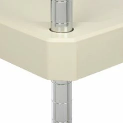 Nexel® Plastic Utility Cart w/2 Shelves & Poly Casters, 600 lb. Cap, 48"L x 24"W x 39"H, Tan -Utility Carts Elegant store B2256446 11