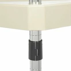 Nexel® Plastic Utility Cart w/3 Shelves & Poly Casters, 900 lb. Cap, 36"L x 18"W x 39"H, Tan -Utility Carts Elegant store B2256702 10