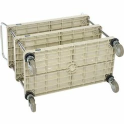 Nexel® Plastic Utility Cart w/3 Shelves & Poly Brake Casters, 900 lb. Cap, 36"L x 18"W x 39"H -Utility Carts Elegant store B2276541 03