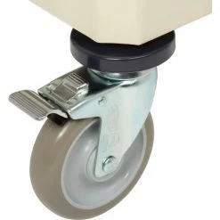 Nexel® Plastic Utility Cart w/3 Shelves & Poly Brake Casters, 900 lb. Cap, 36"L x 18"W x 39"H -Utility Carts Elegant store B2276541 12