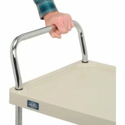 Nexel® Plastic Utility Cart w/2 Shelves & Poly Brake Casters, 600 lb. Cap, 36"L x 18"W x 39"H -Utility Carts Elegant store B2276542 08