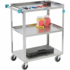 Lakeside® Steel Utility Cart w/3 Shelves, 300 lb. Capacity, 27-1/2"L x 16-1/4"W x 32-1/8"H -Utility Carts Elegant store B236493 03
