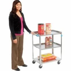 Lakeside® Steel Utility Cart w/3 Shelves, 300 lb. Capacity, 27-1/2"L x 16-1/4"W x 32-1/8"H -Utility Carts Elegant store B236493 04