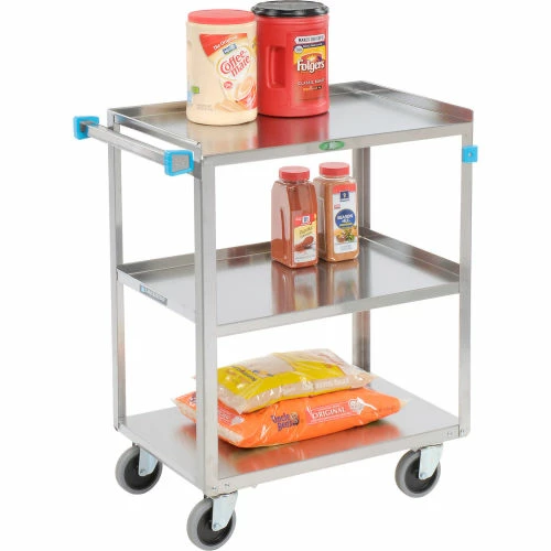 Lakeside® Steel Utility Cart w/3 Shelves, 500 lb. Capacity, 39-1/4"L x 23-3/8"W x 49-1/4"H 2 Lakeside® Steel Utility Cart w/3 Shelves, 500 lb. Capacity, 39-1/4"L x 23-3/8"W x 49-1/4"H - Image 2