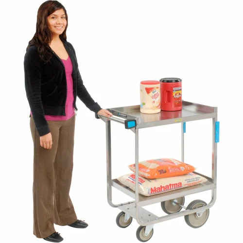 Lakeside® Steel Utility Cart w/2 Shelves, 700 lb. Cap, 38-5/8"L x 22-3/8"W x 37-1/8"H 2 Lakeside® Steel Utility Cart w/2 Shelves, 700 lb. Cap, 38-5/8"L x 22-3/8"W x 37-1/8"H - Image 2