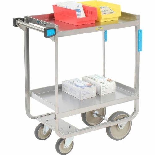 Lakeside® Steel Utility Cart w/2 Shelves, 700 lb. Cap, 38-5/8"L x 22-3/8"W x 37-1/8"H 4 Lakeside® Steel Utility Cart w/2 Shelves, 700 lb. Cap, 38-5/8"L x 22-3/8"W x 37-1/8"H - Image 4